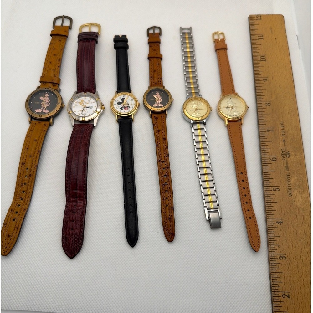 Lorus Mickey Mouse Watch Lot Women OS Multicolored Good Vintage Disney Quartz